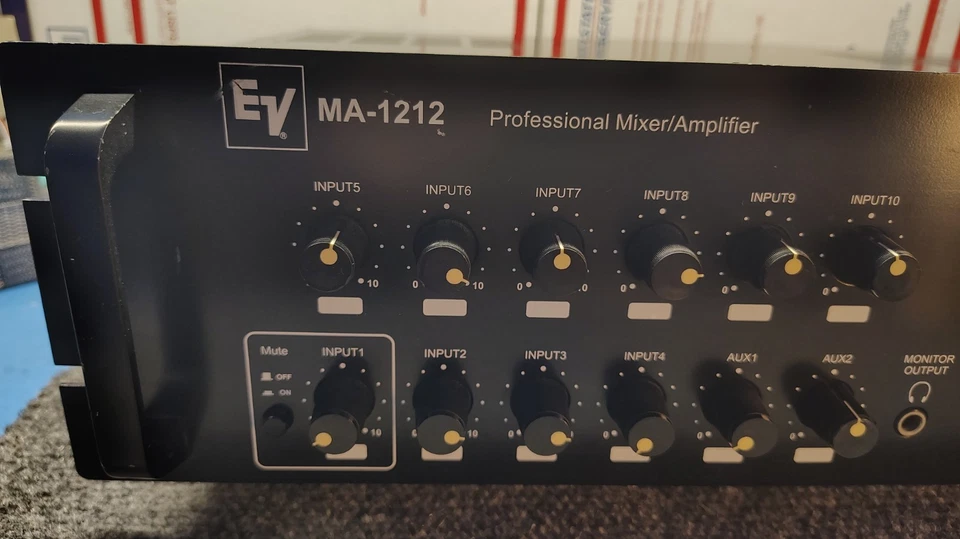 EV Electro-Voice MA-1212 12-Input 120W XLR Mic Line Mixer Amplifier - GUARANTEED - Image 2 of 4