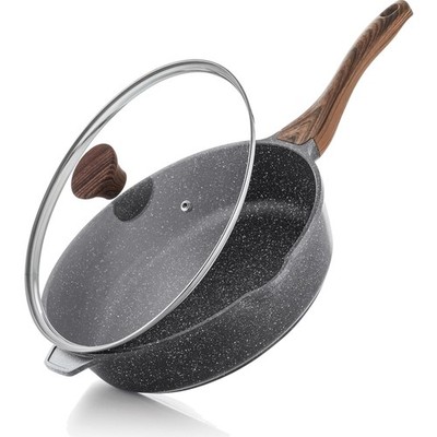 Gesunde Kochpfanne 28cm - Antihaft, Schweizer Granitbeschichtung, Kochgeschirr