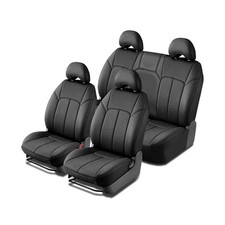 Seat Covers For Toyota Tacoma 16-23, Double Cab Black PVC
