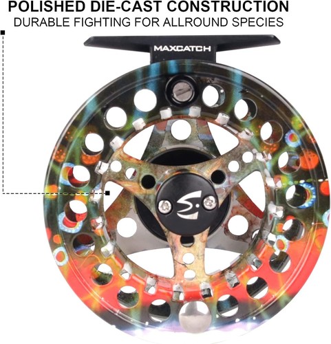 Mulinello da pesca a mosca ECO Large Arbor nuovo con combinazione di lenze - 3/4wt - Foto 4 di 9