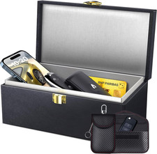Samfolk Faraday Box with Faraday Bags for Car Keys, Car Key Signal Blocking Box,