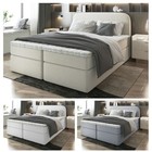 Bett Doppelbett Boxspringbett NOBI mit Bonell-Matratze Bettkästen Boucle Stoff