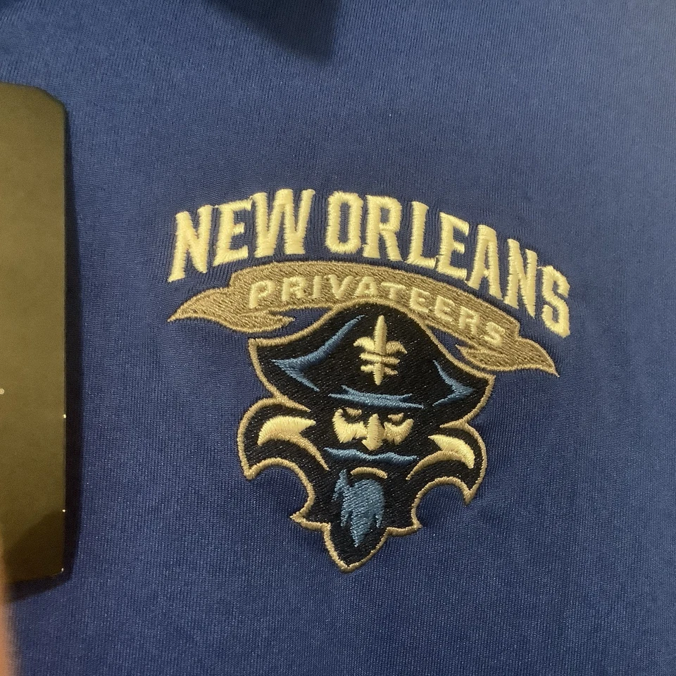 Under Armour Womens NWT New Orleans Privateers Blue Golf Polo Loose Shirt Size M - Image 2 of 4