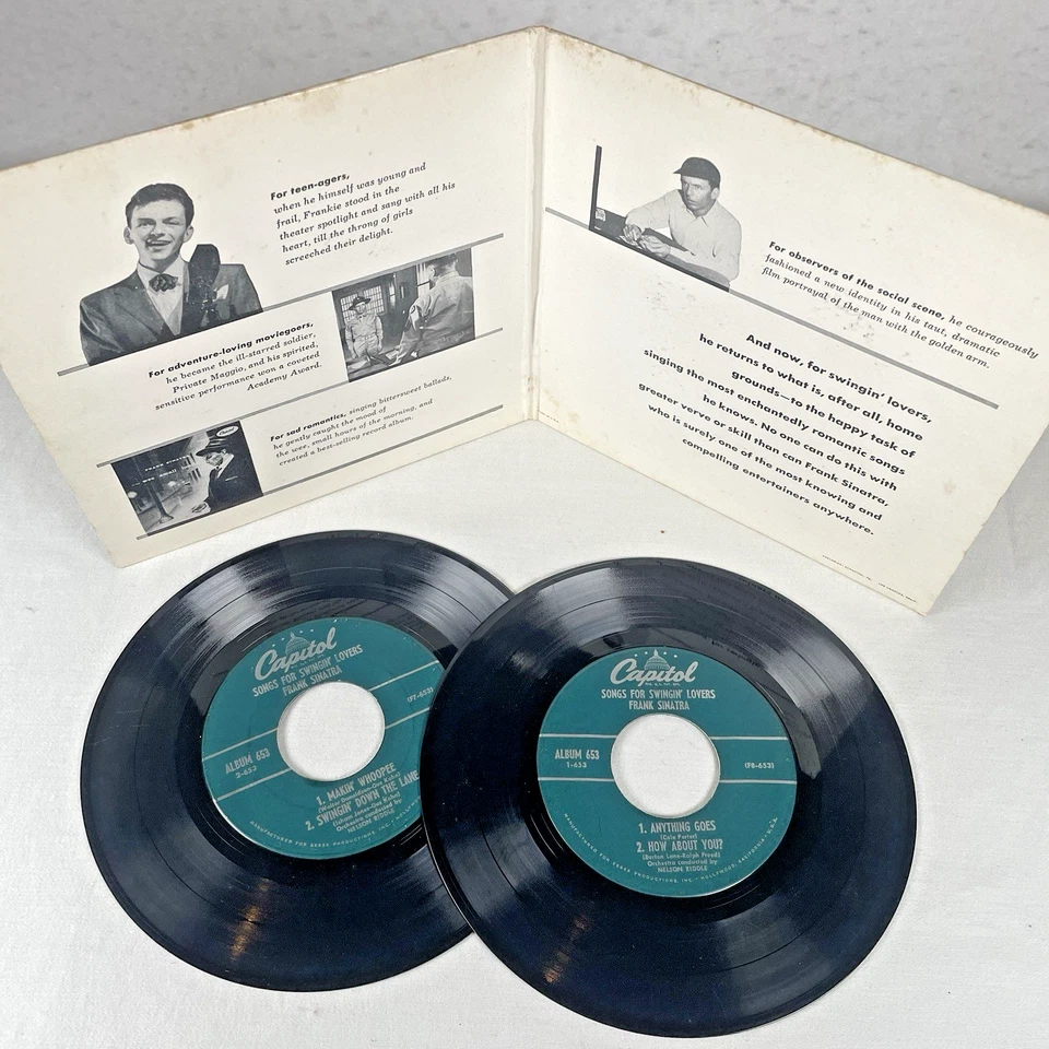Frank Sinatra Lot of 5 Vinyl 45 Records in Photo Sleeves Vtg Crooner Music 1950s Foto 4 de 4