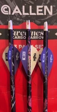 Allen Carbon Fiber Arrow, (26”) Muddy Girl  (Pack of 3) *Includes 1 Target*