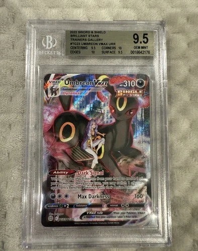 2022 Pokemon Brilliant Stars Umbreon Vmax tg23 bgs 9.5 (strong subgrades, psa10)
