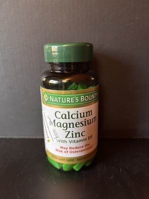 Calcium Magnesium Zinc & Vitamin D3. Coated Caplets. Factory Sealed Exp 11/2027