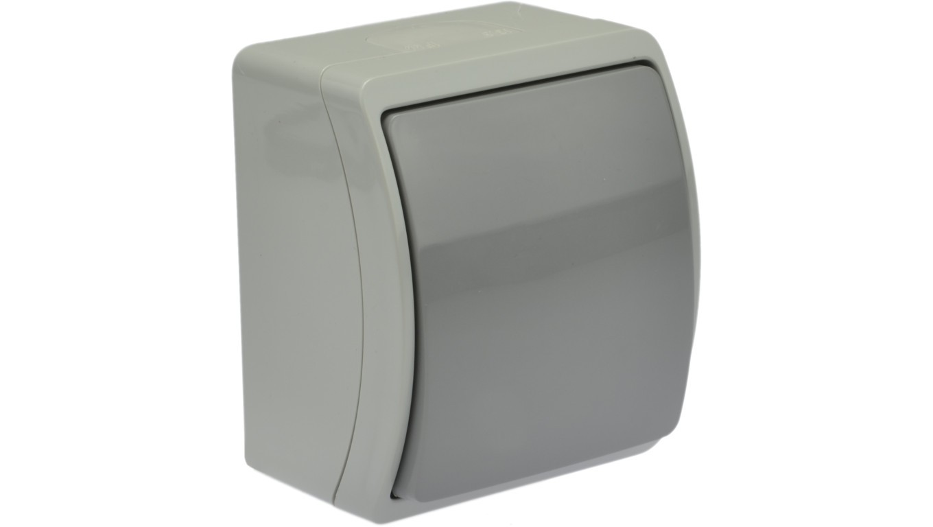 Single Connector Universal Surface Mounted IP44 Grey Koala 157-08