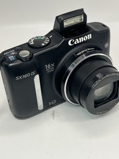 Canon PowerShot SX160 IS 16.0MP Digital Camera w/16x Optical Zoom Black - TESTED