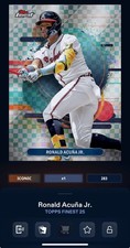 DIGITAL TOPPS BUNT Ronald Acuna Jr. FINEST 25 ICONIC CHECKERBOARD EXCLUSIVE Read