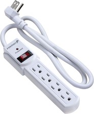 4 Outlet Small Surge Protector Power Strip 3Ft Short Power Strip with Short