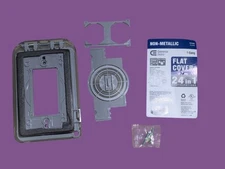 Commercial Electric Non-Metallic 1-Gang Flat Cover Clear 24-In-1 Configuration