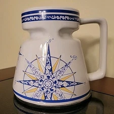 Galaway Compass Rose No Spill Mug With Floral Compass