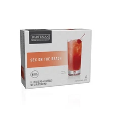 Bartesian Sex on The Beach Cocktail Mixer Capsules, Pack of 8 Cocktail Capsules,