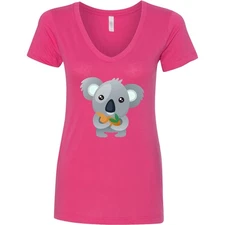 Inktastic Cute Koala Bear Women's V-Neck T-Shirt Australia Aussie Animal Lover