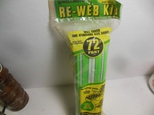 Wellington Re-Web Kit Lawn Chaise Chair Webbing 72 ft Lime Green White Stripe