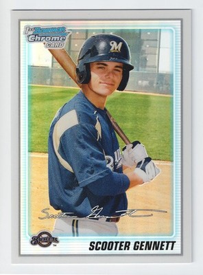2010 Bowman Chrome Scooter Gennett 1st Rookie RC Refractor /500 #BCP206