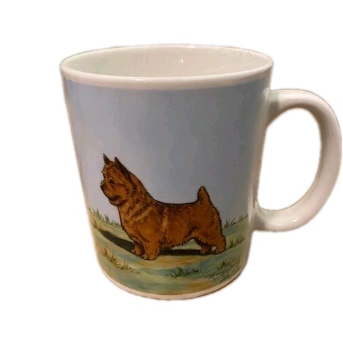 Vintage Norwich Terrier Mug From 1991 Art by Mary Jung 22/100 Series #02-1991