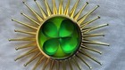 Lot of 6 1968 Panaura Green Gold Starburst Plastic and Foil Christmas Ornaments — photo 10