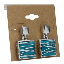 Brown Kraft Jewelry Earring Display Holder Cards 2" x 2" - Pack of 100 2" x 2"