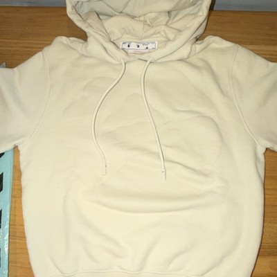 Authentic off white Hoodie Size Small Cream