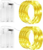 LED Lichterketten Batterie Timer, 2Er Pack 6 M 60 LED Kupferdraht Lichterketten,