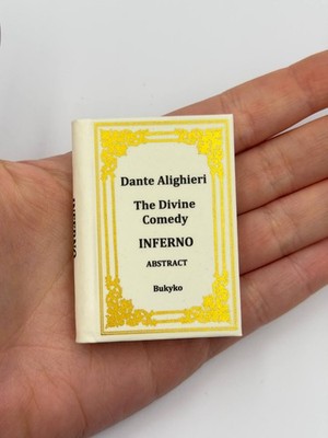 MINIATURE BOOK The Divine Comedy, Inferno, Abstract, By Dante Alighieri