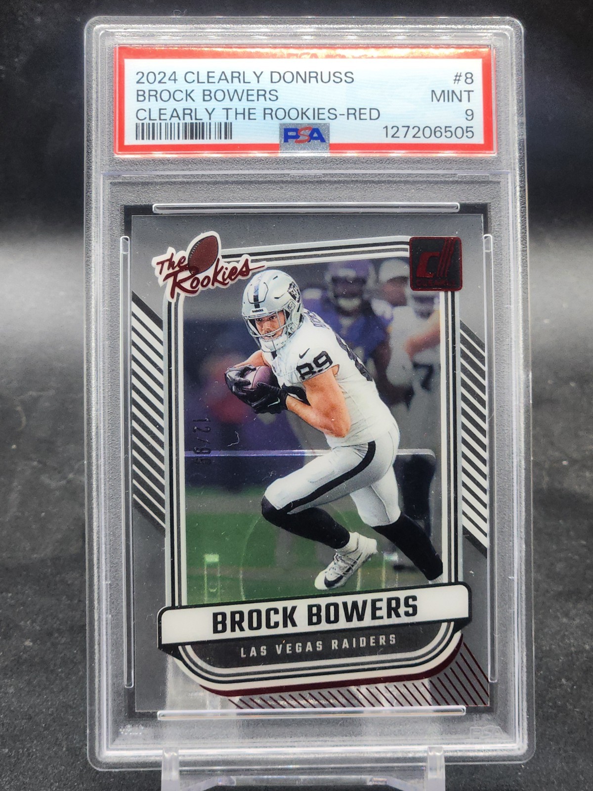 BROCK BOWERS 2024 CLEARLY DONRUSS THE ROOKIES RED RAIDERS  RC /99