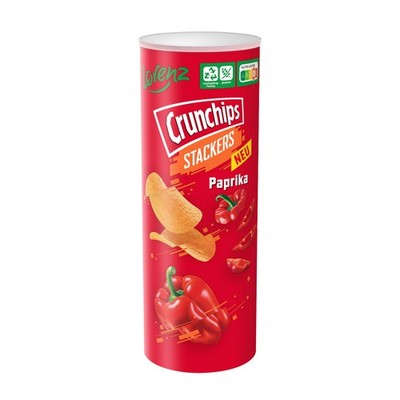 Lorenz Crunchips Stackers Paprika knusprige Stapelchips Dose 175g