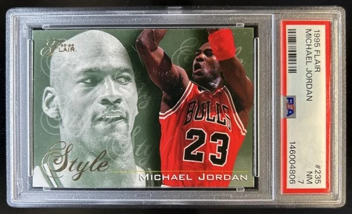 1995-96 Fleer Flair Michael Jordan #235 Bulls PSA 7