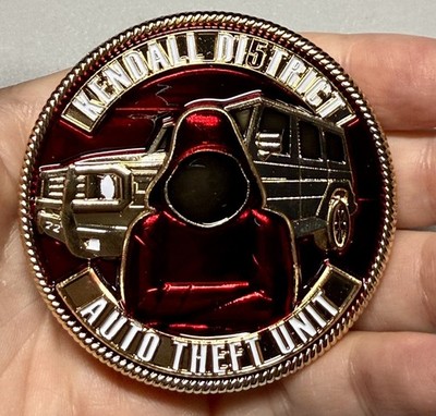  Spinner Miami Dade Florida PD Kendall District Auto Theft Unit Challenge Coin