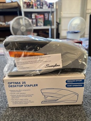 Swingline Stapler Optima 25 Reduced Effort Stapler 25 Sheet Capacity Black Gray