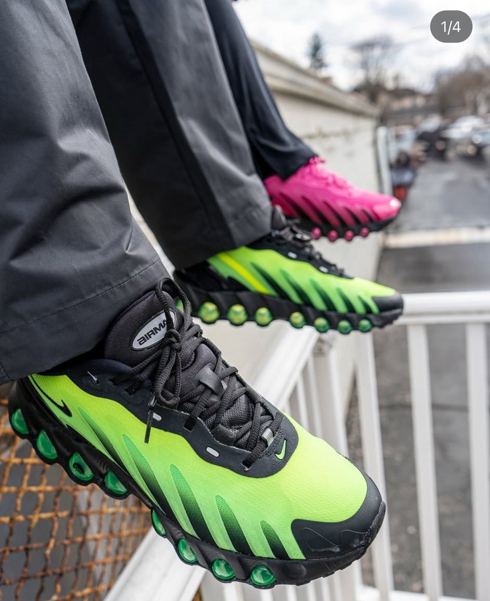 New 9.5 Nike Air Max DN8 Black Lime Green Strike Volt Sneakers