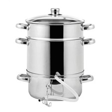 Dampfentsafter 3-tlg. aus Edelstahl mit Abfüllschlauch Entsafter Fruchtentsafter