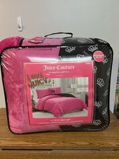 Juicy Couture Pink 4pc  Queen Comforter Set 2...