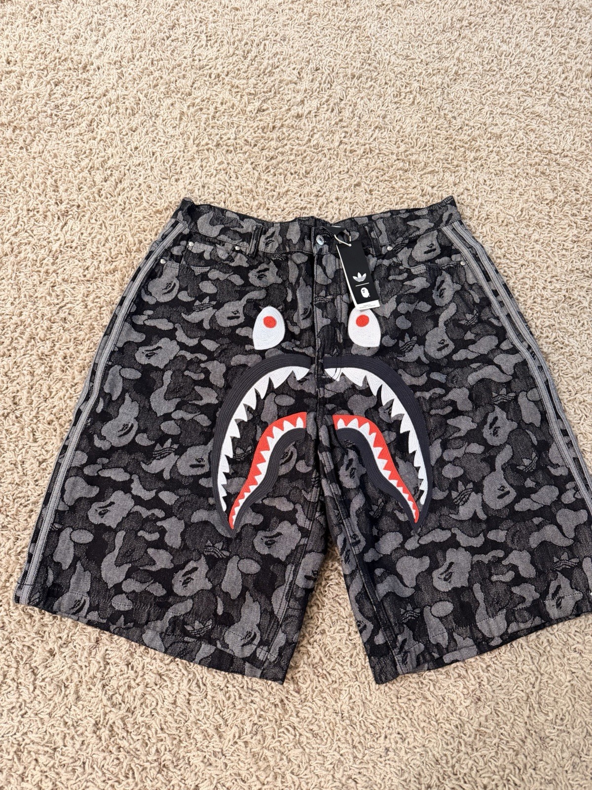 adidas x A Bathing Ape Shark jorts size XL