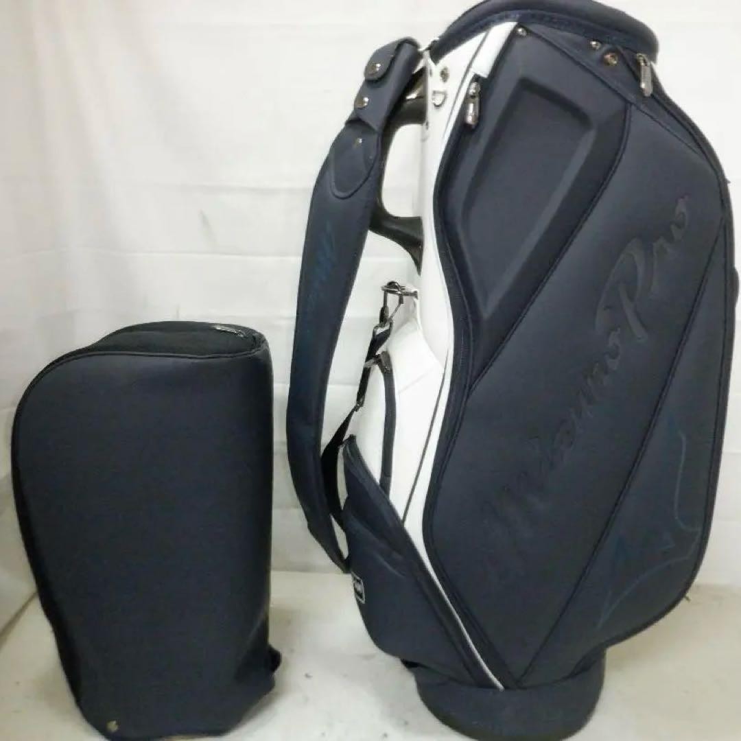 Mizuno Pro YORO JAPAN Navy/White cart bag golf carry caddy bag