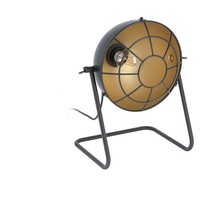 Tischlampe Nachttischlampe Stahl In Schwarz, Gold E27 Fassung
