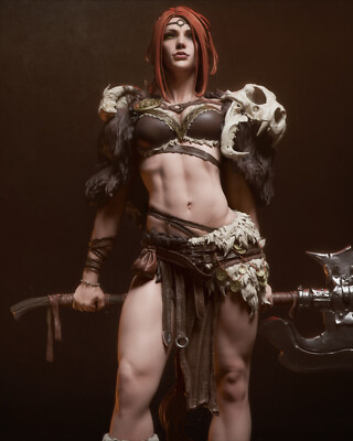Barbarian Queen, 230mm, Resin Model Kit Painted 3d Printed GK Statue Figure