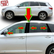 Black Pillar Trim For Infiniti Jx35qx60 12-19 10pc Set Door Cover Post