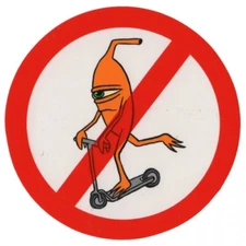 TOY MACHINE NO SCOOTERS STICKER Skateboard Decal Bumper Sticker NEW