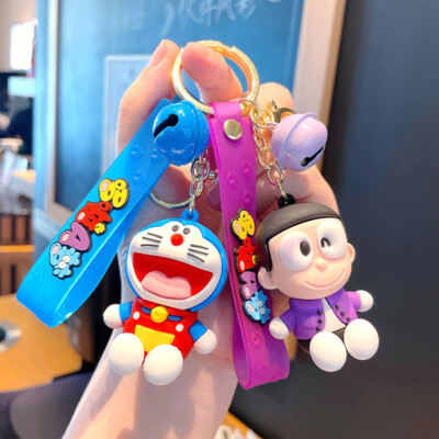 Doraemon Keychain Cartoon Keychain Cartoon Pendant Bag Key Ring Car Accessories#