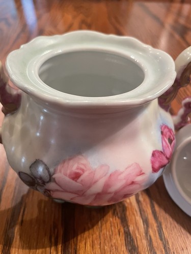 Bavaria Hutschenreuther Selb Porcelain Sugar and Creamer Bowl, circa 1930 - Picture 5 of 8