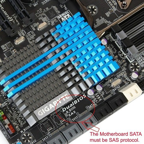 SFF8482 SAS To SATA 180 Degree Angle Adapter Converter Straight Head Motherboard - Picture 7 of 7
