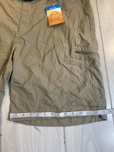 Columbia Kestrel Trail Cargo Shorts Belted 10" Inseam Omni Shade Mens Beige 42 - Picture 8 of 10