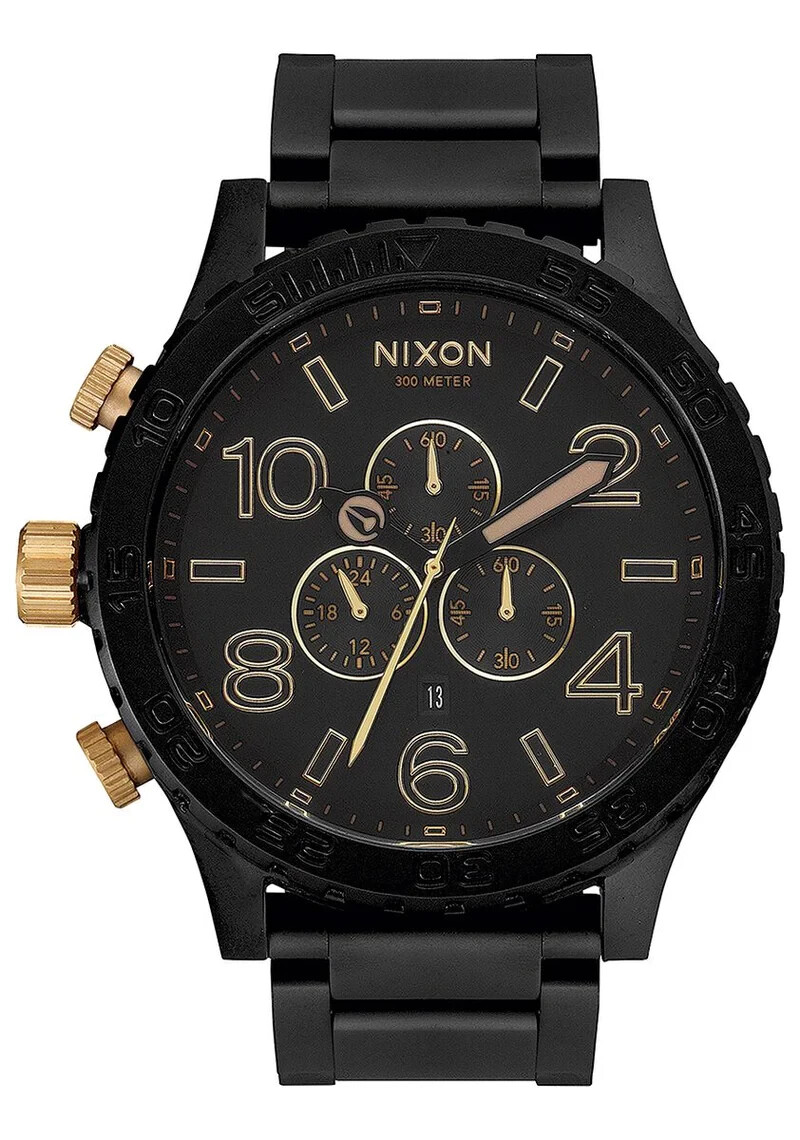 Nixon 51-30 Chronograph Gunmetal Analog Watch Tested Quartz