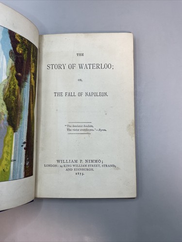 The Story Of Waterloo Fall Of Napoleon 1875 Color Rare Ornate Book Nimmo B1,5 - Picture 8 of 16
