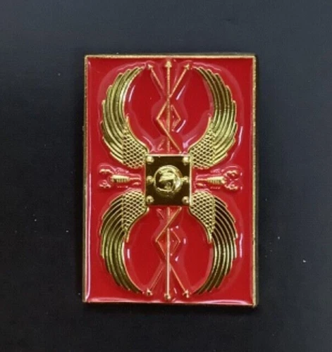 Roman Infantry Shield Enamelled Pin Badge