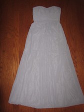 sz..6 S David's Bridal Strapless Long Home coming Bridesmaid Dress Full Length