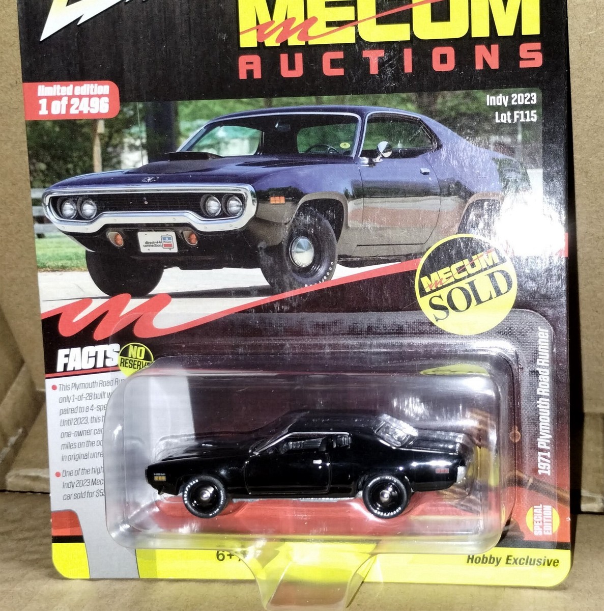 2024 JOHNNY LIGHTNING 1971 PLYMOUTH Road Runner MECUM hobby